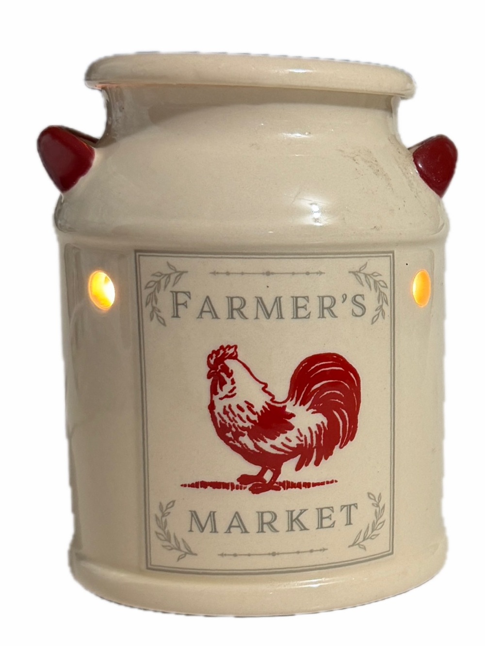 Farmer's Market Rooster Ceramic is Market Candle Warmer